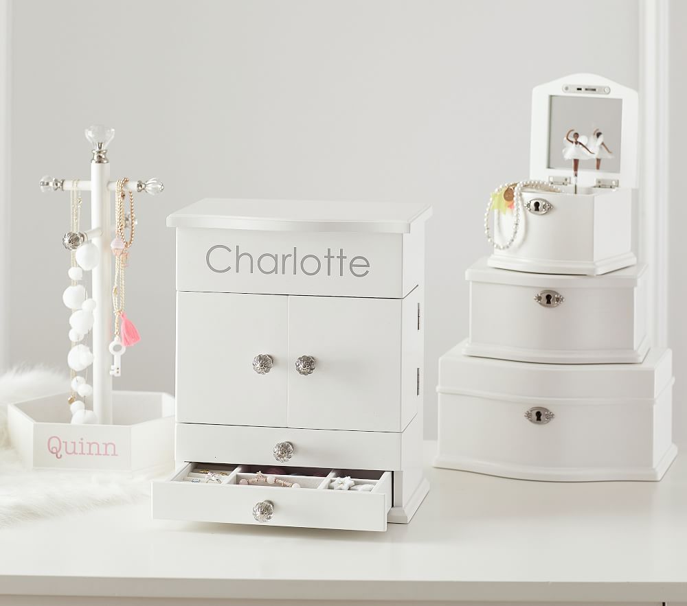 Abigail Jewellery Box Collection -White